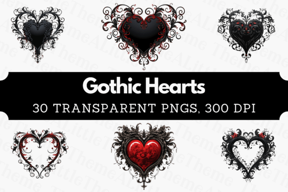 Download Gothic Heart Clipart - Valentine's Day - Heart Collection