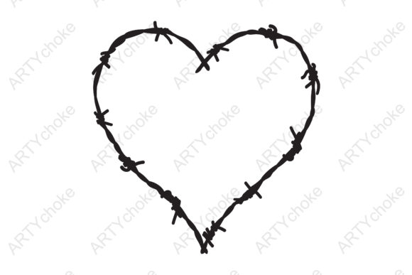 Download Barb Wire Heart. SVG File for Cricut - Heart Collection