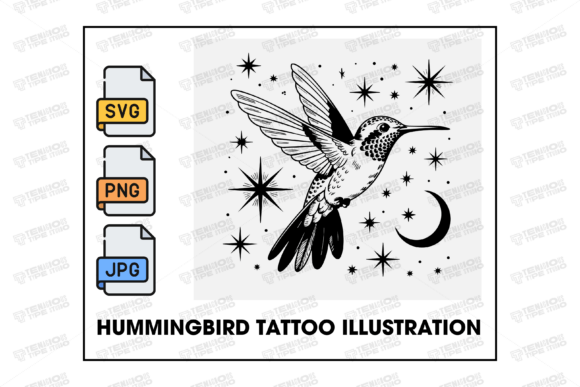 Download Hummingbird Tattoo Illustration - Tattoo Collection