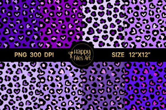 Download Purple Leopard Heart - Heart Collection