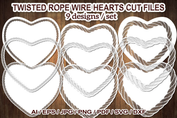 Download Twisted Rope Wire Heart SVG Cut Files - Heart Collection