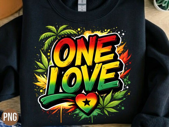 Download One Love Reggae Heart Weed Leaf PNG - Heart Collection