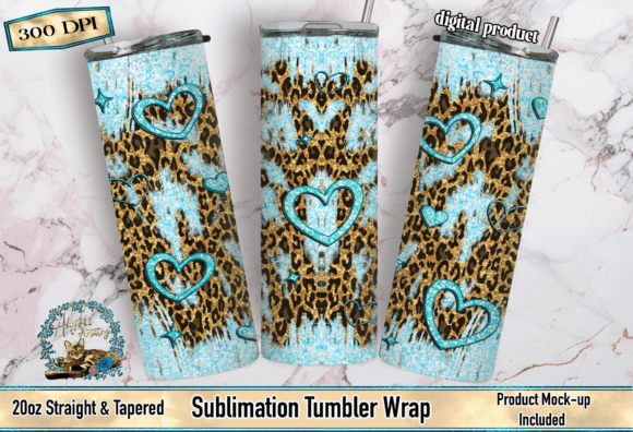 Download Glitz &amp; Glam Peekaboo Heart Tumbler Wrap - Heart Collection