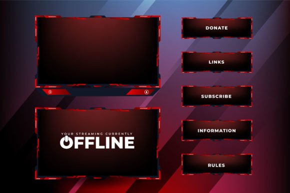Download Live Gaming Overlay Screen Panel Vector - Premium Resources