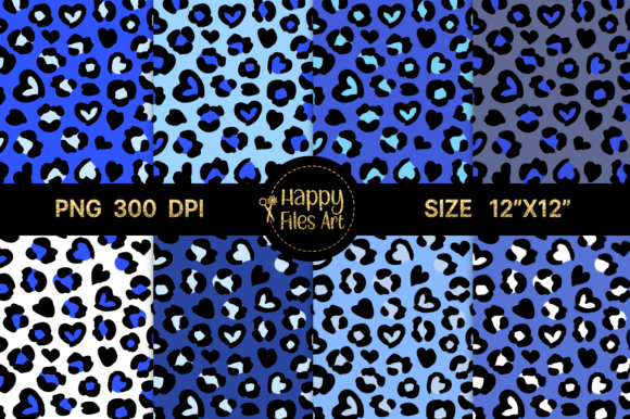 Download Blue Leopard Heart - Heart Collection
