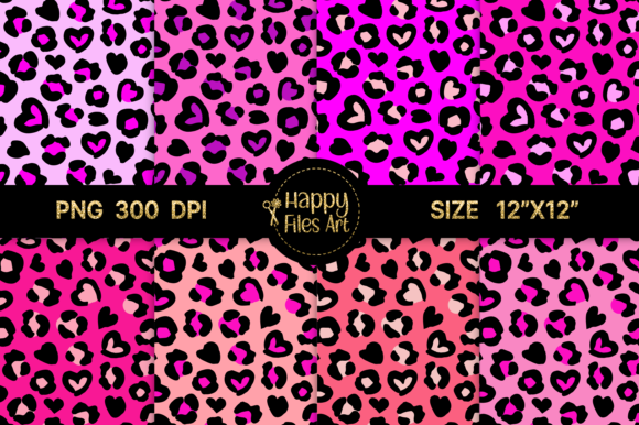 Download Pink Neon Leopard Heart - Heart Collection